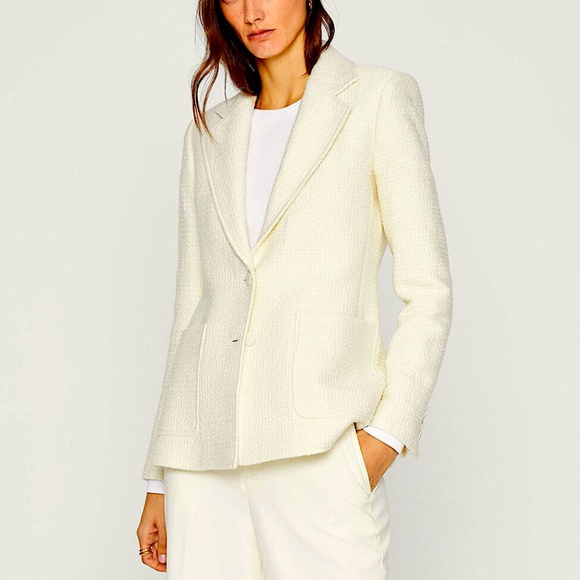 Textured Tweed Blazer - New With Tags - NEVER WORN - Cream